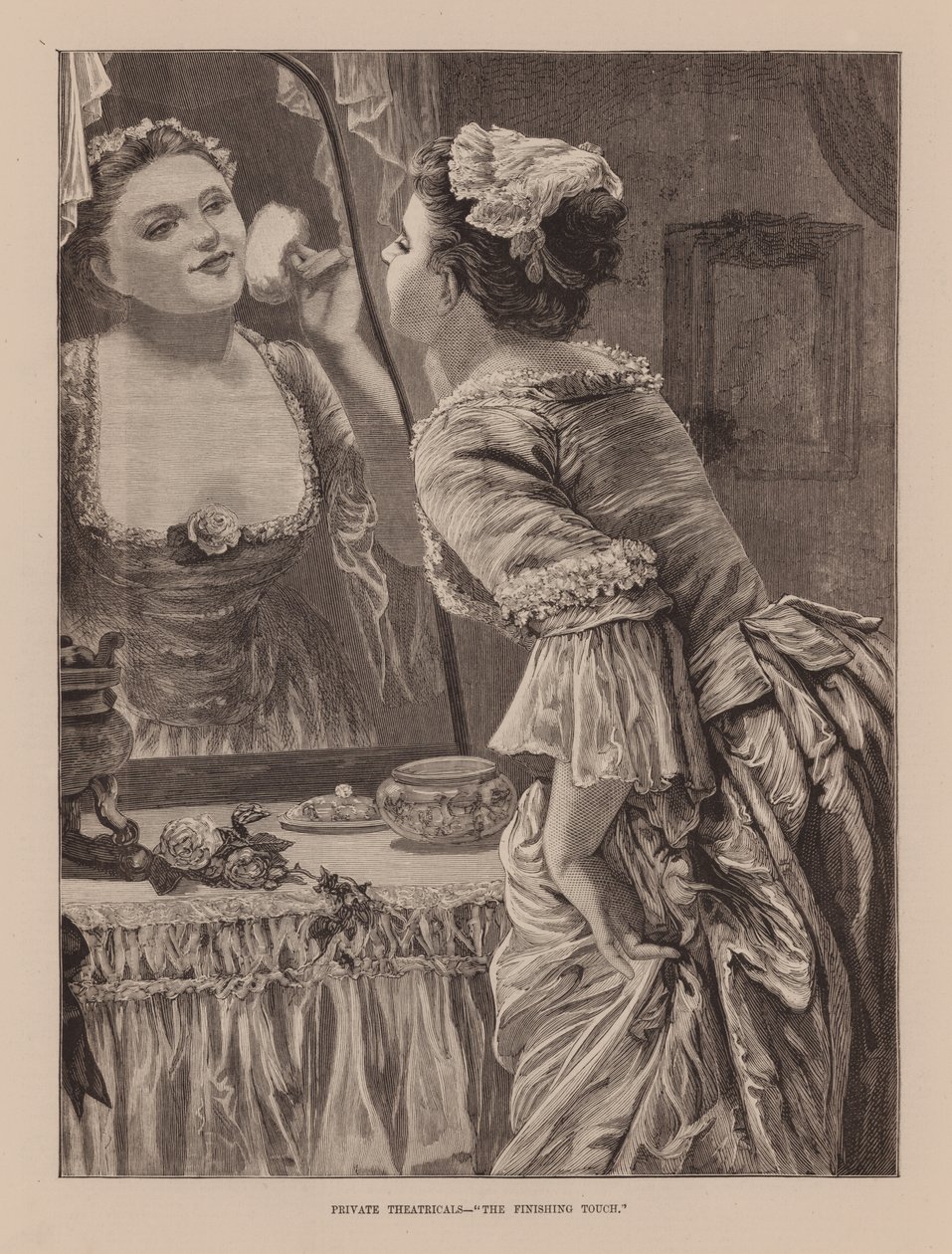 Private Theatricals, "A befejező simítás" (metszet) alkotó: English School