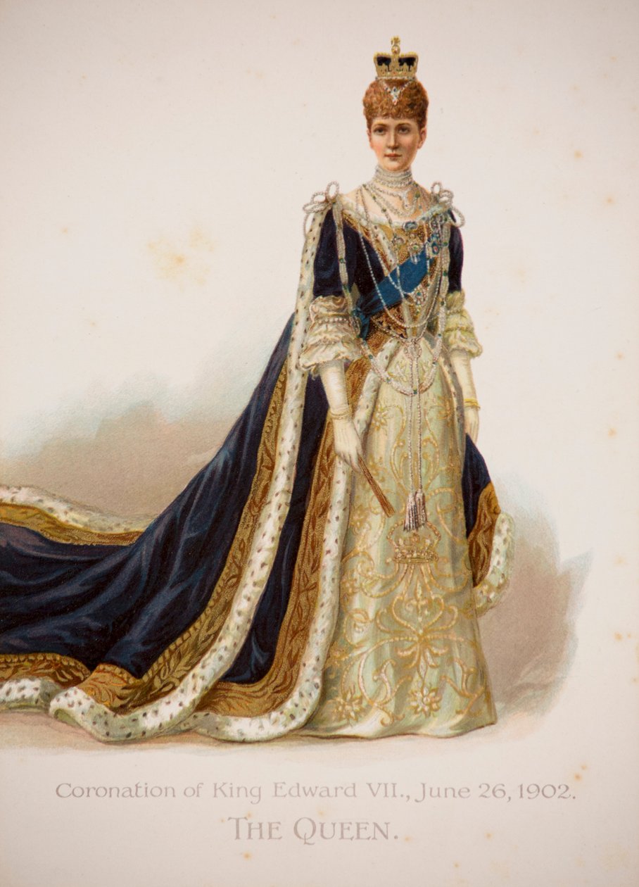 Alexandra királynő koronázási ruhájában alkotó: English School