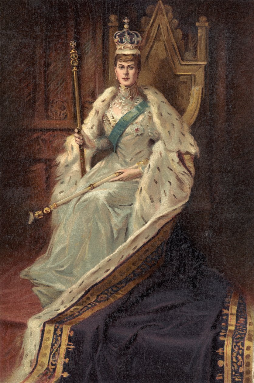 Mária királynő, V. György király hitvese, a "The Illustrated London News"-ból (nyomtatás) alkotó: English School