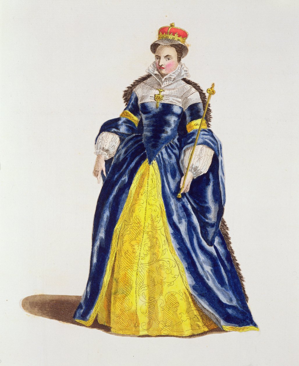 I. Mária angol királynő (1516-58) 1554-ben (színes metszet) alkotó: English School
