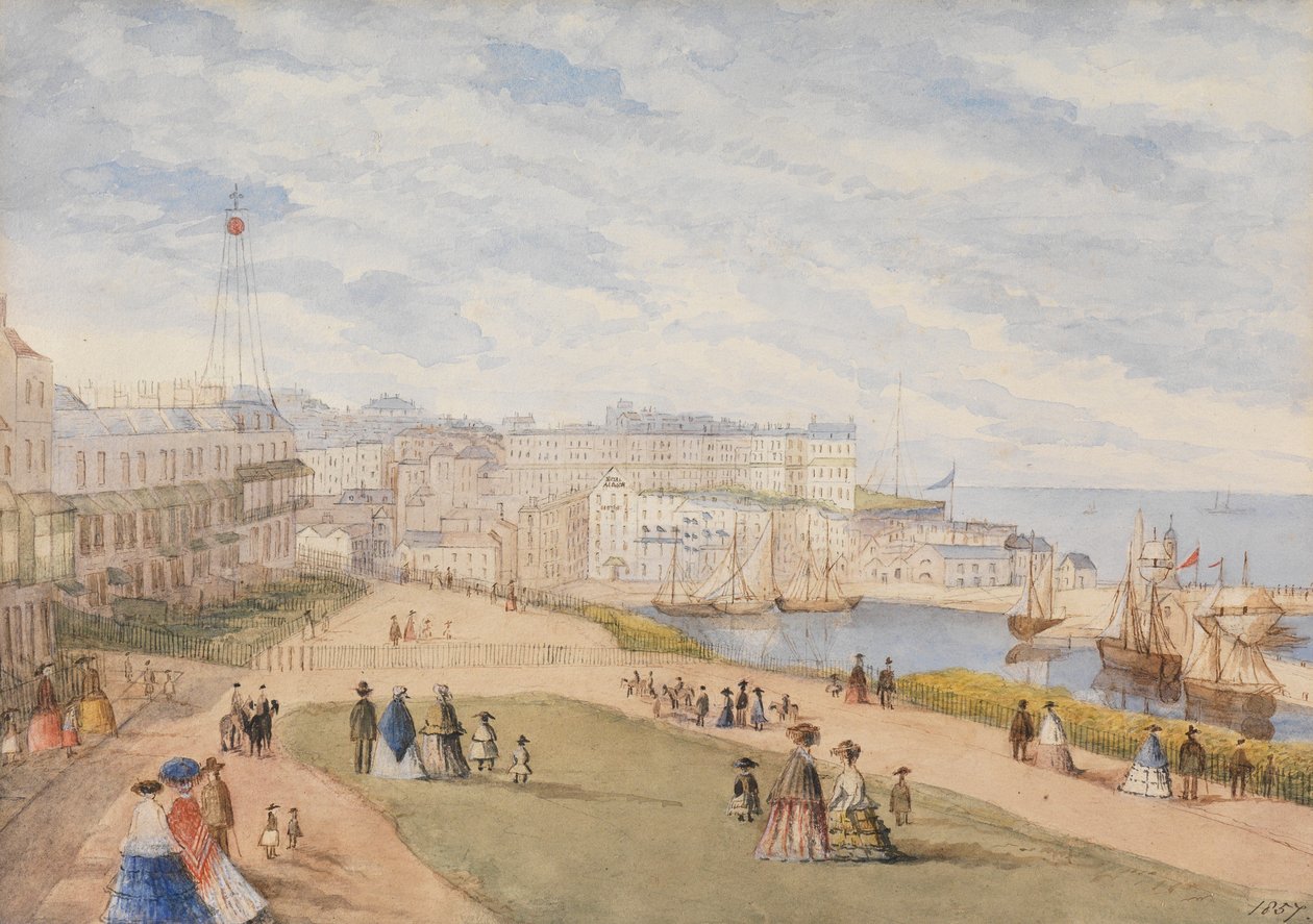 Ramsgate, West Cliff, 1857 (wc papíron) alkotó: English School