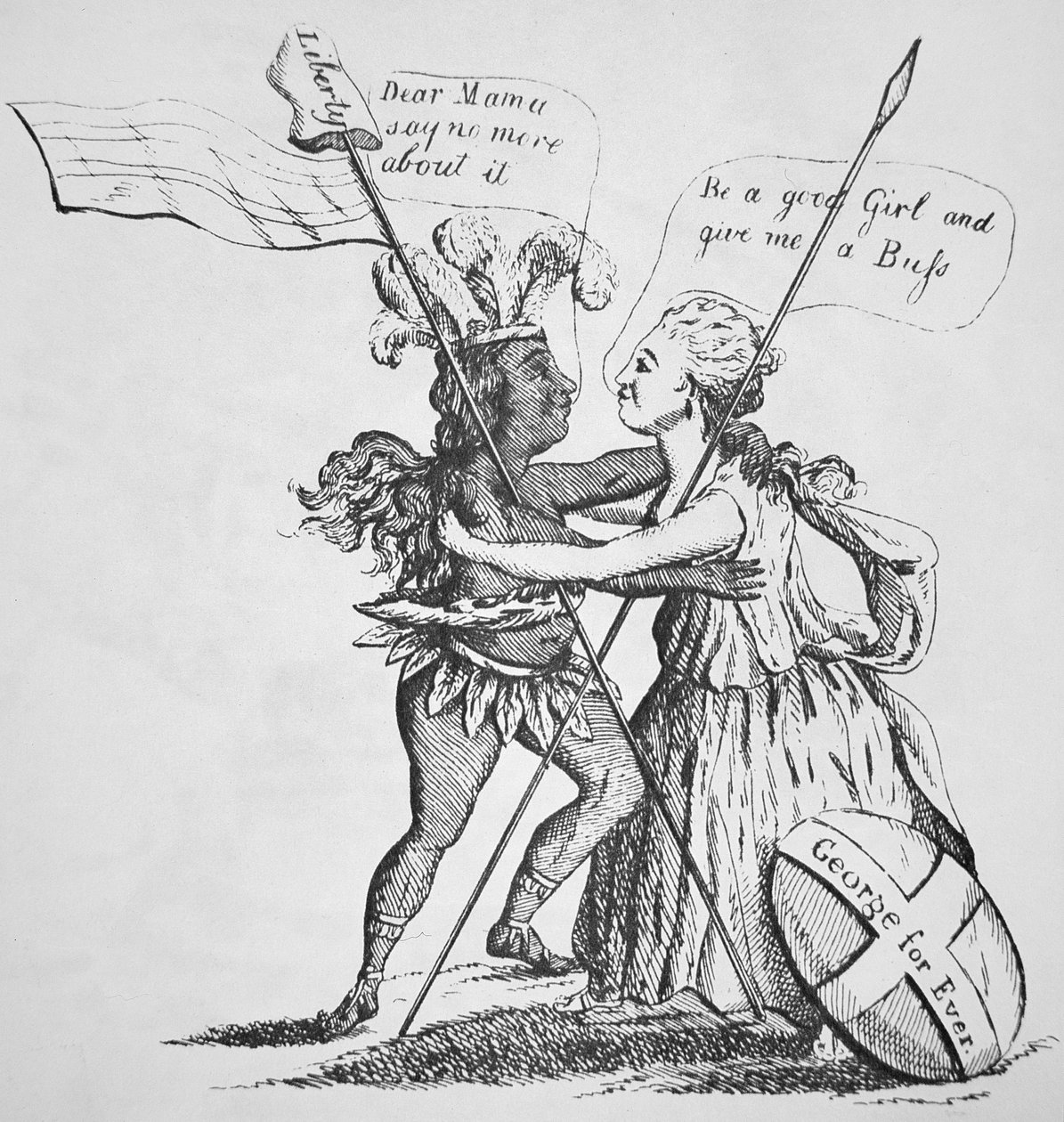 Megbékélés Britannia és lánya Amerika között alkotó: English School