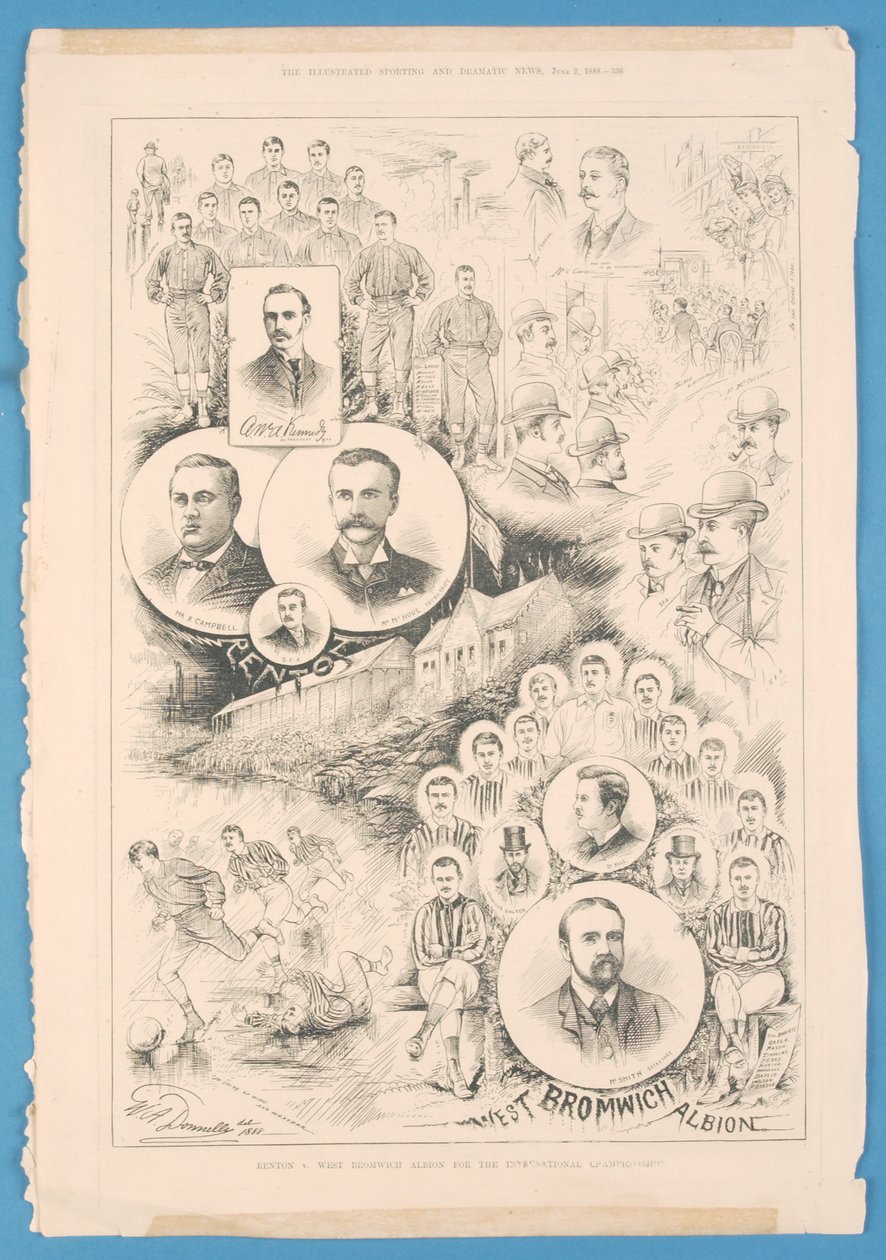 Renton vs. West Bromwich Albion, a The Illustrated Sporting and Dramatic Newsból, 1888. június 2. alkotó: English School