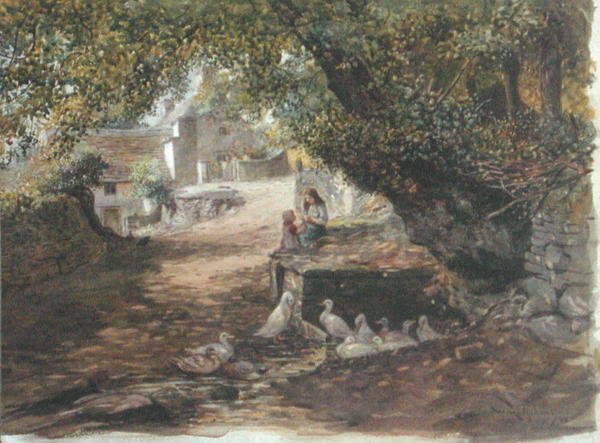 Pihenés az árnyékban, 1880 körül (akvarell, papír) alkotó: English School