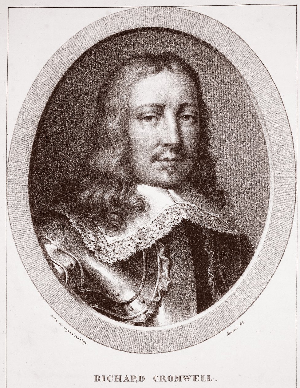 Richard Cromwell, Maurinnak tulajdonítva, de Langlume metszete alkotó: English School