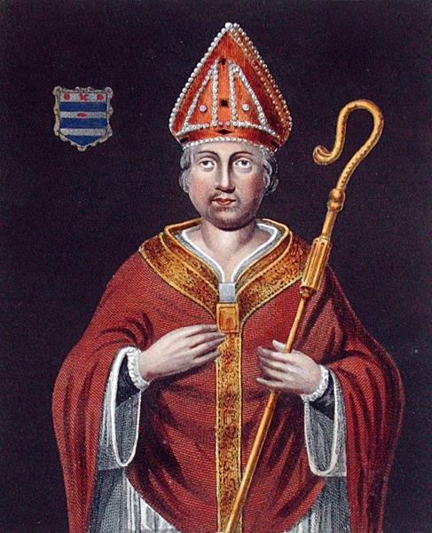 Richard Fleming (megh. 1431), a Bodleian Galériában készült festménye után (színes litó) alkotó: English School
