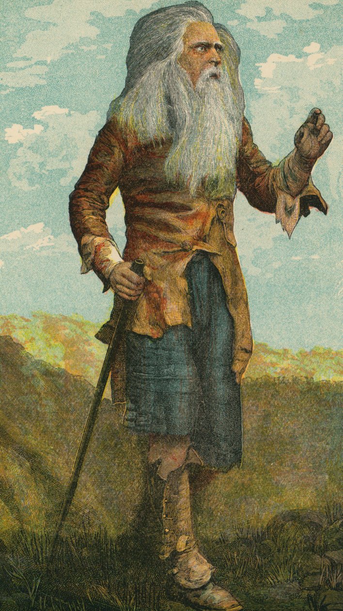 Rip Van Winkle (színes litográfia) alkotó: English School
