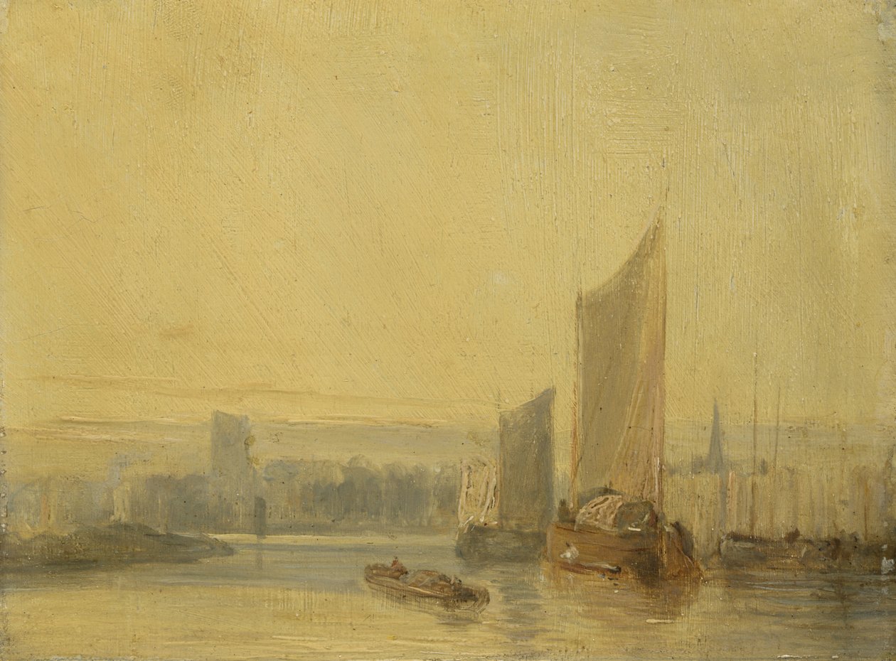 River Scene, Rouen alkotó: English School