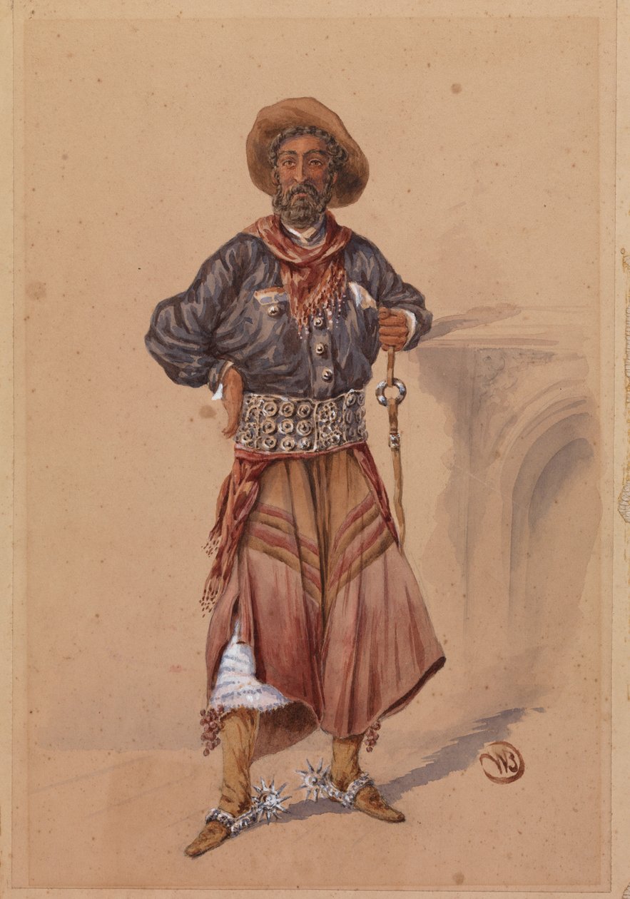 Robert Bontine Cunninghame Graham, 1890 körül (wc papíron) alkotó: English School