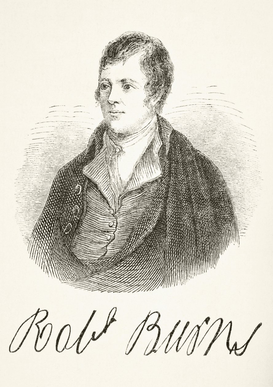 Robert Burns, William Hickman Smith Aubrey (1858-1916) „Anglia nemzeti és hazai története” című művéből, London, 1890 körül alkotó: English School