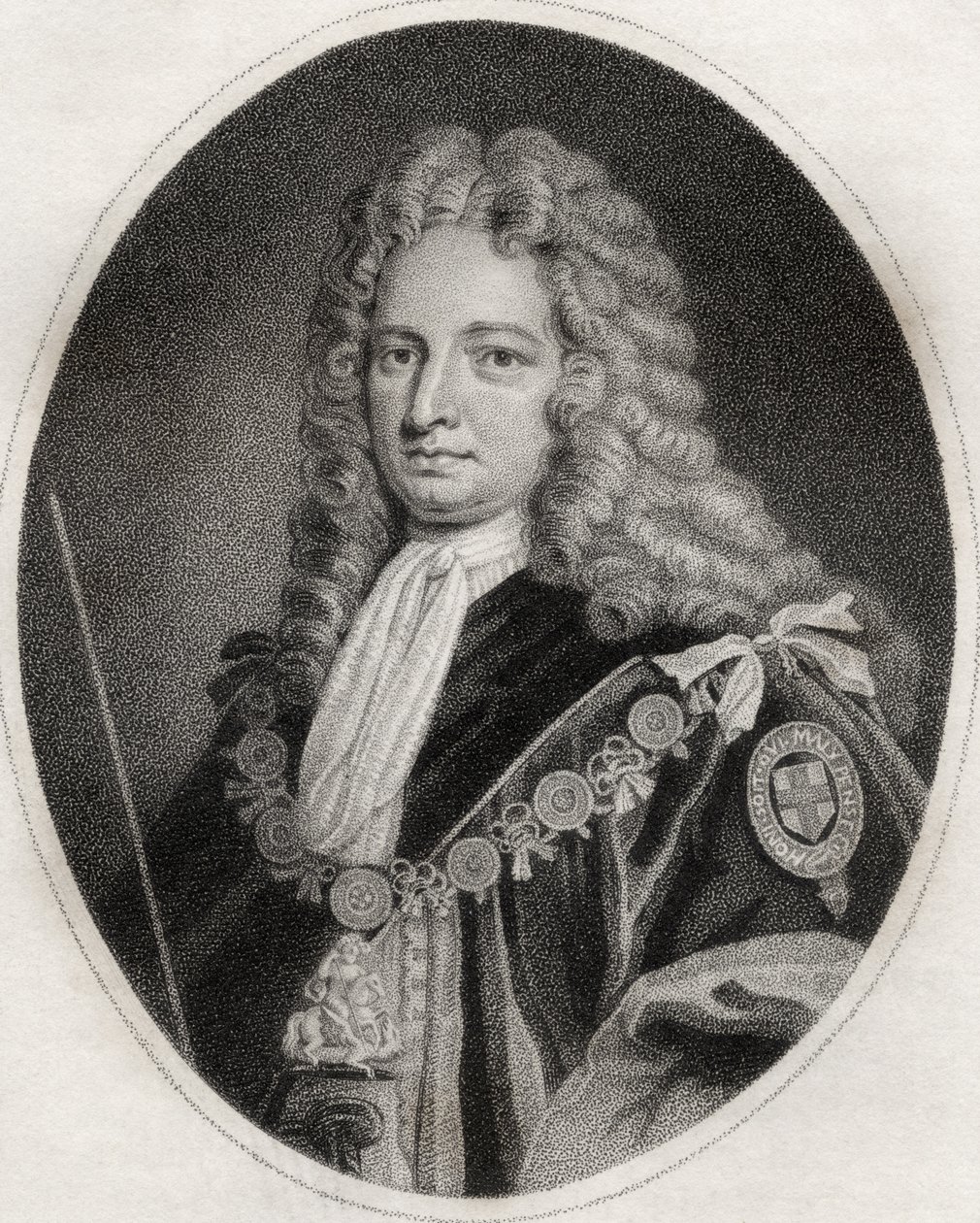 Robert Harley, Maddox metszet, illusztráció a „Királyi és nemes szerzők katalógusából, IV. kötet”, 1806-ban megjelent alkotó: English School