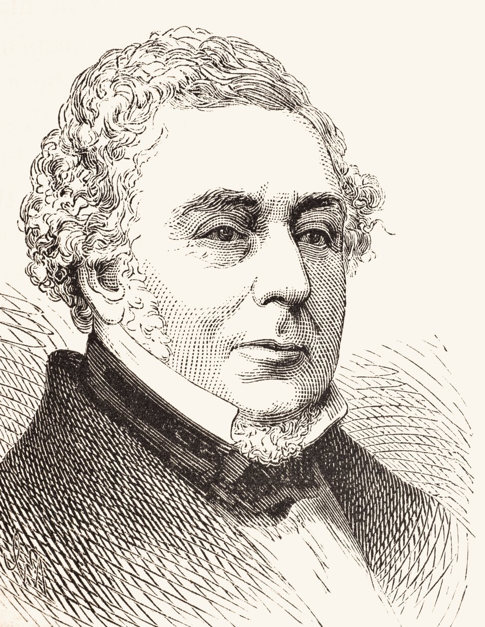 Robert Stephenson, William Hickman Smith Aubrey (1858-1916) Anglia nemzeti és hazai története című könyvéből, London, 1890 körül. alkotó: English School