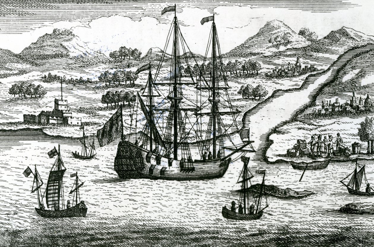 Robinson Crusoe megszökik Kambodzsából, és belép egy kikötőbe Kína északi részén alkotó: English School