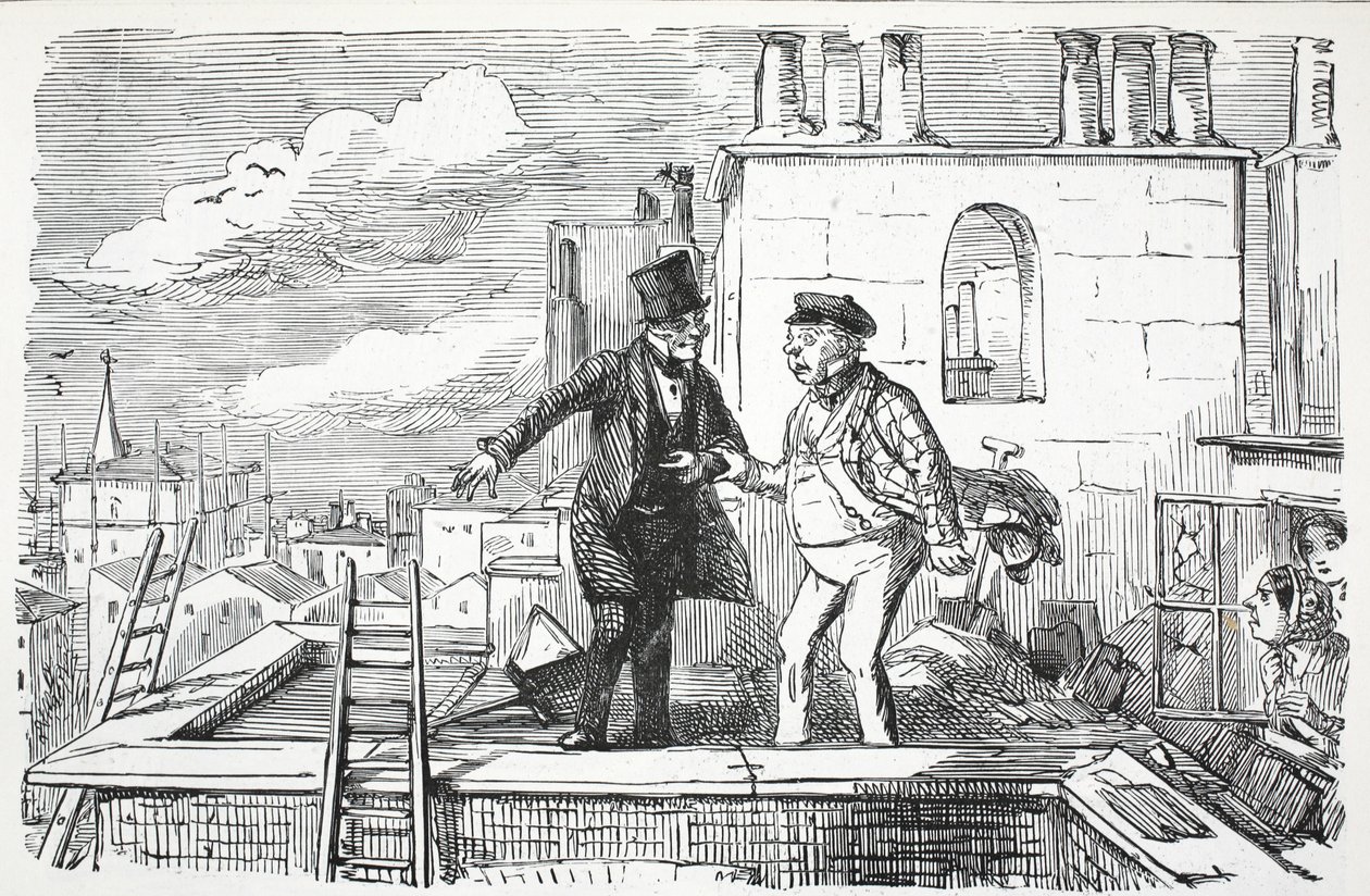 Tetőtetők, illusztráció a Punchból alkotó: English School