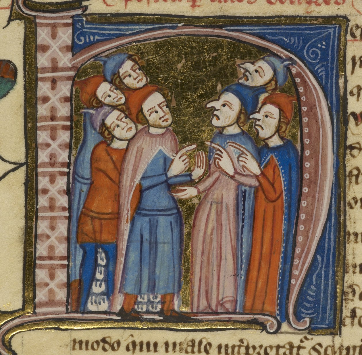 Royal 6 E. VII f.200, Heretics, az „Omne Bonum”-ból (vellum) alkotó: English School