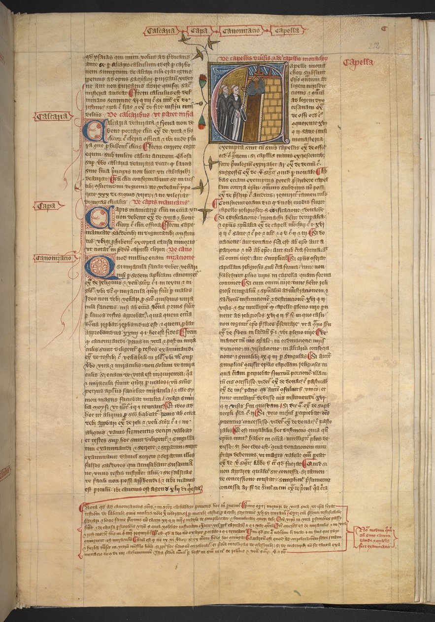 Királyi 6 E VI, f. 232, Capella (kápolna), 1360-75 körül (vellum) alkotó: English School