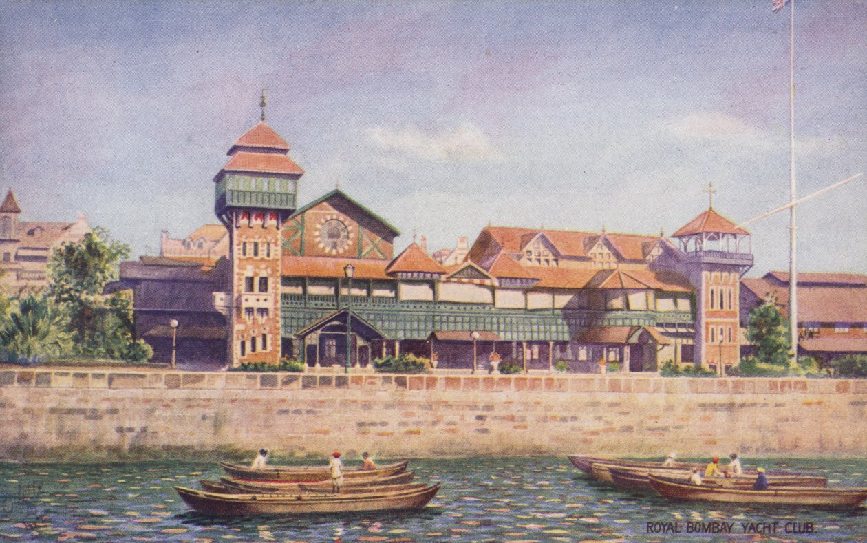 Royal Bombay Yacht Club (színes litográfia) alkotó: English School