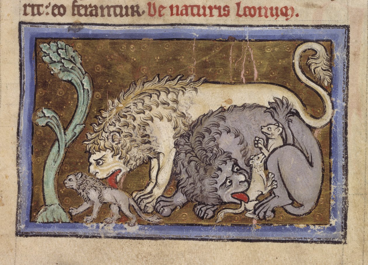 Royal MS 12 C XIX, f.6r Lions, 