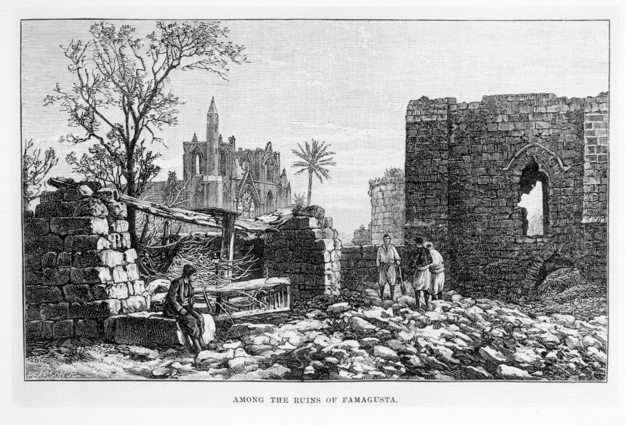 Famagusta romjai, Ciprus, az Egy elvarázsolt szigeten, W.H. Mallock, 1889-ben jelent meg alkotó: English School