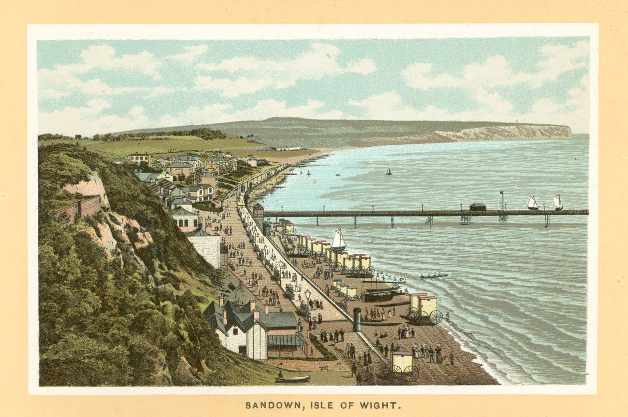 Sandown, Wight-sziget (színes litográfia) alkotó: English School