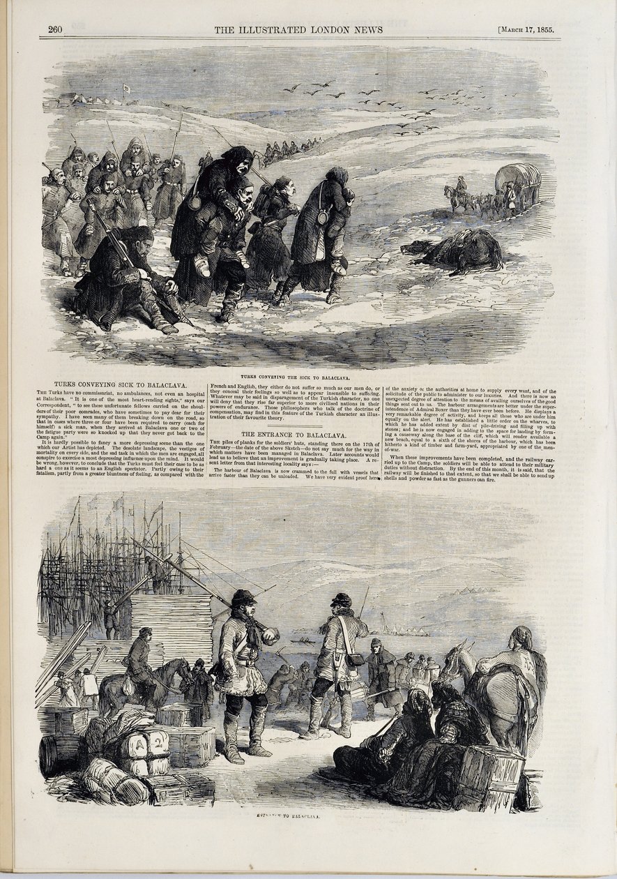 Jelenet a Balaclavából, a „The Illustrated London News”-ból alkotó: English School
