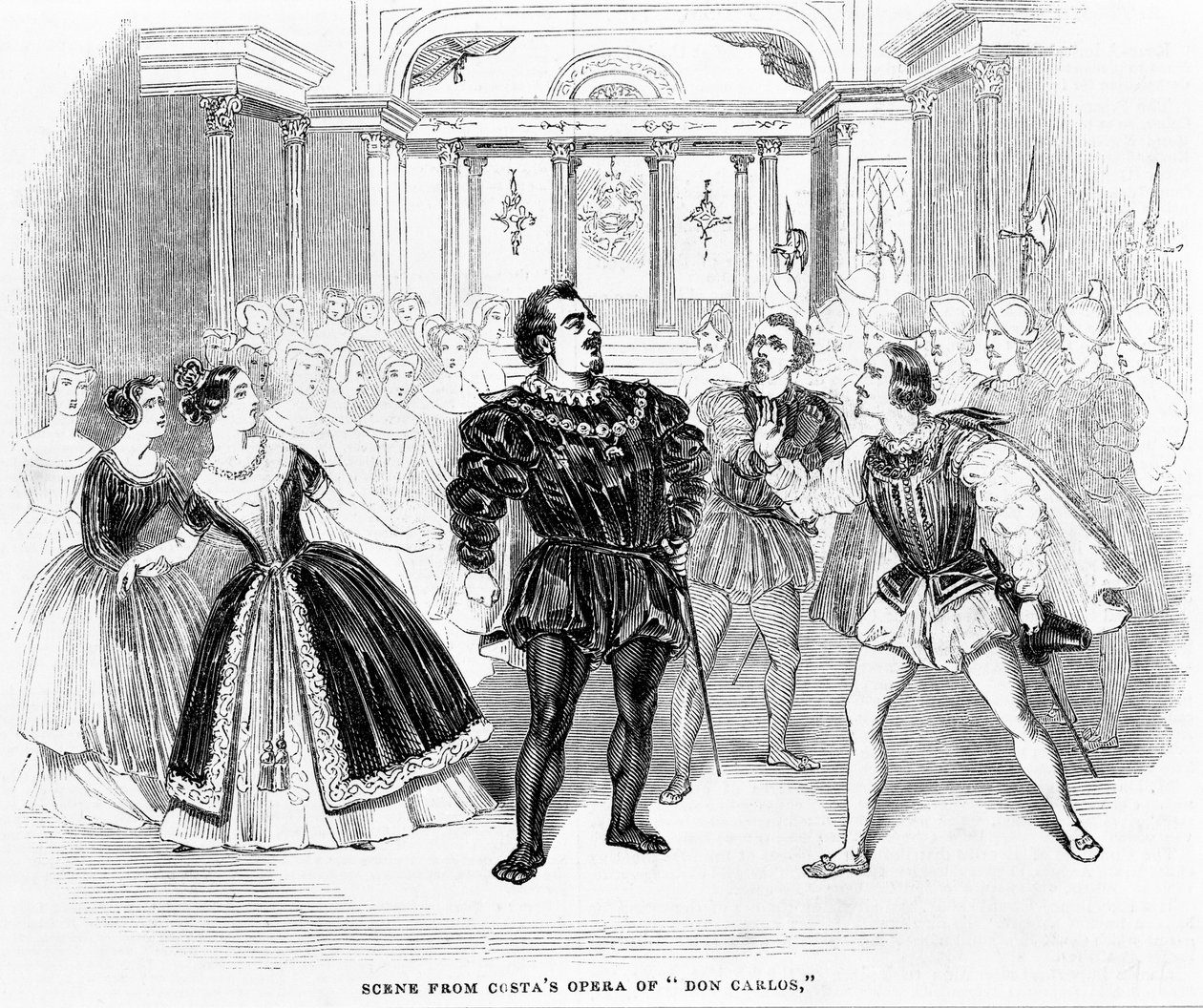 Jelenet a Costas Don Carlos operájából, 1844 alkotó: English School