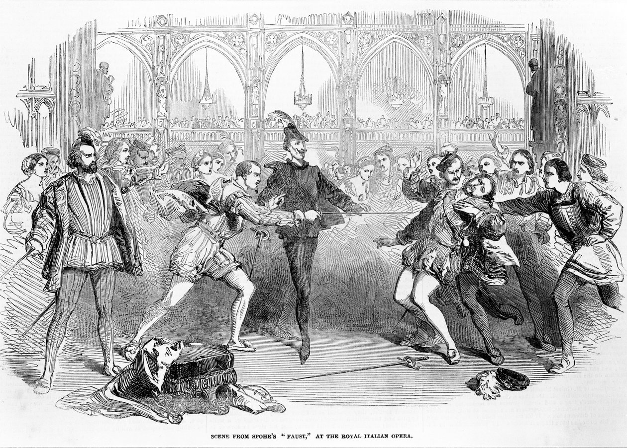 Jelenet a Spohrs Faustból az Olasz Királyi Operában, 1852 alkotó: English School