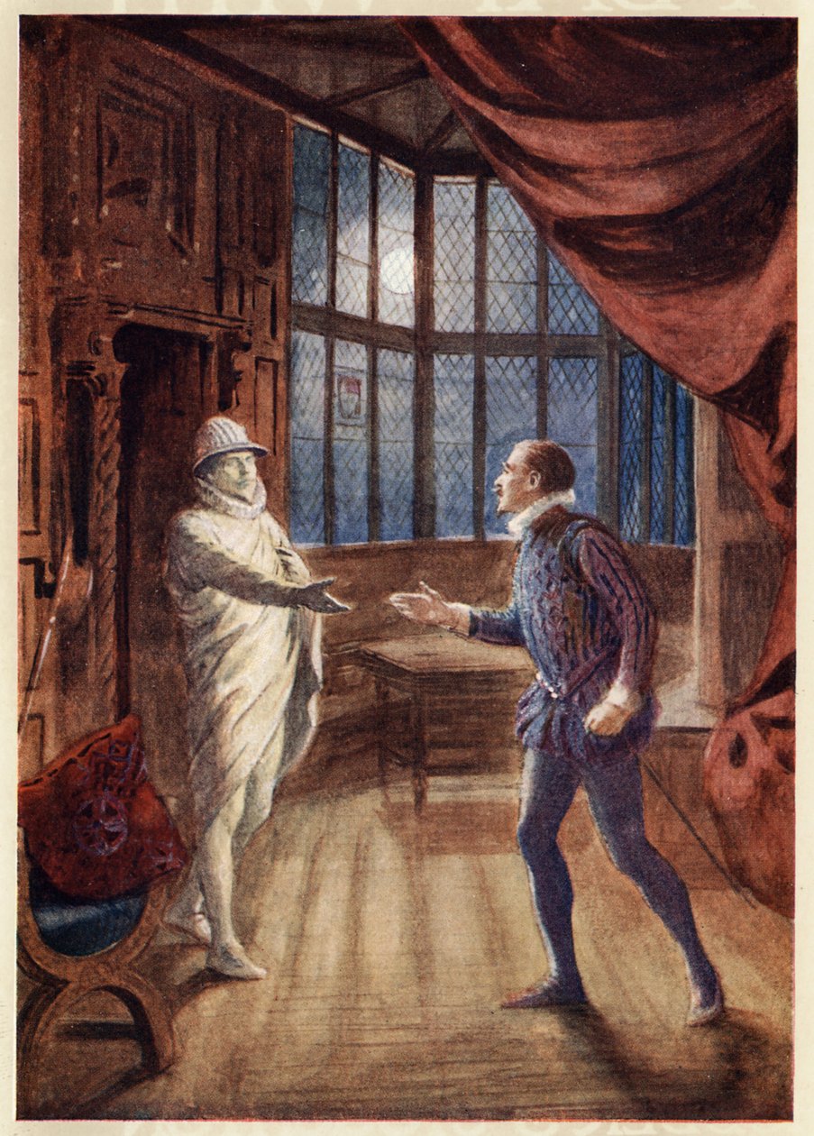 Jelenet a Don Giovanni (1787) című operából, May Byron "Egy nap Wolfgang Amadeus Mozarttal" című művéből, 1914 körül (nyomtatás). alkotó: English School