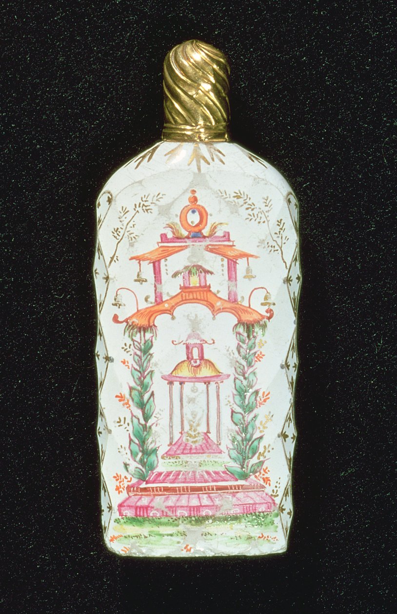 Pagodával díszített illatpalack alkotó: English School