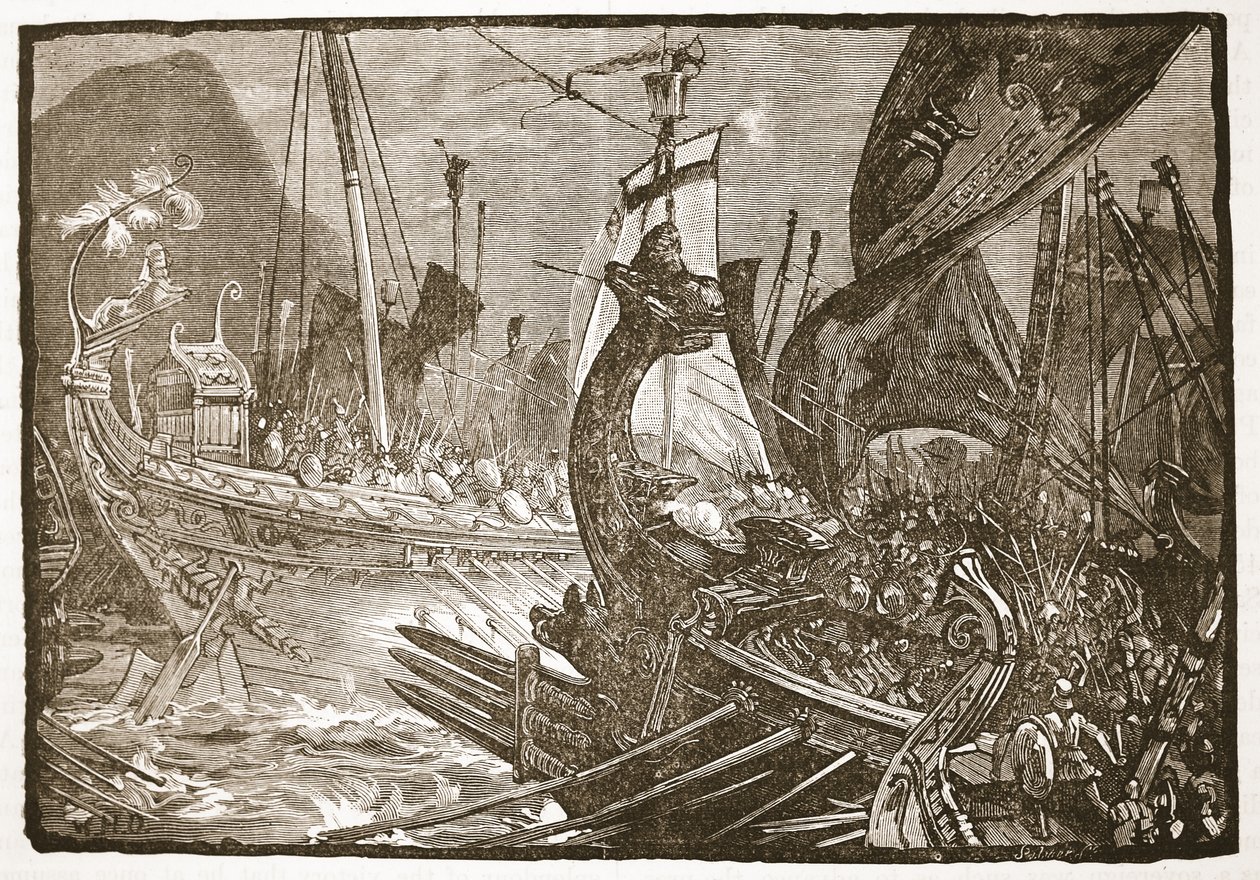 Tengeri harc Ptolemaiosz és Demetrius Poliorcetes között Salamisnál alkotó: English School