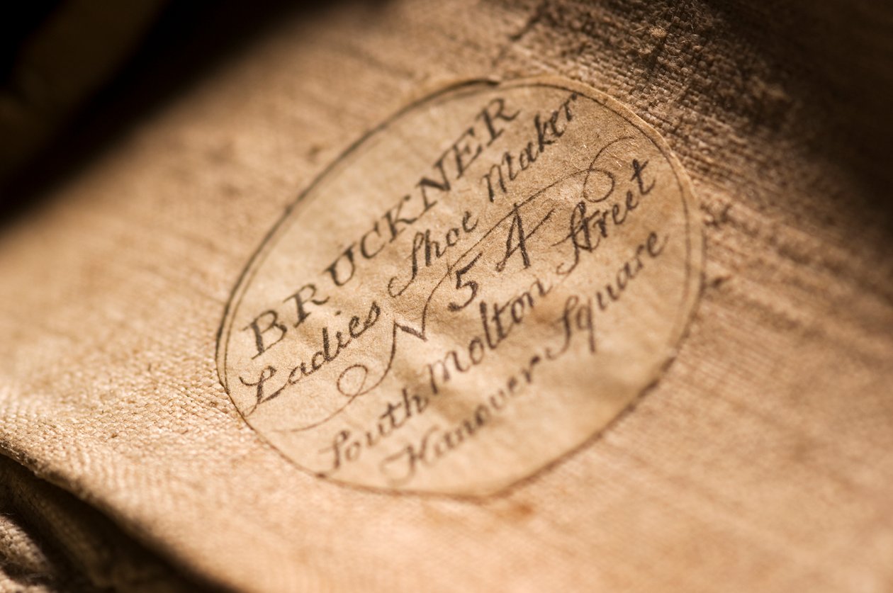 Cipőcímke, 1790-es évek (textil) alkotó: English School