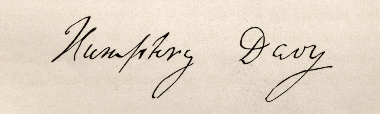 Sir Humphry Davy aláírása (1778-1829) alkotó: English School