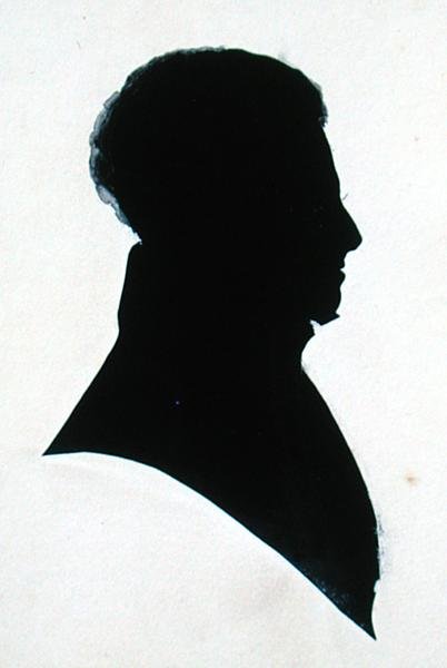 GB sziluettje, Michael Faraday albumából (tinta papíron) alkotó: English School