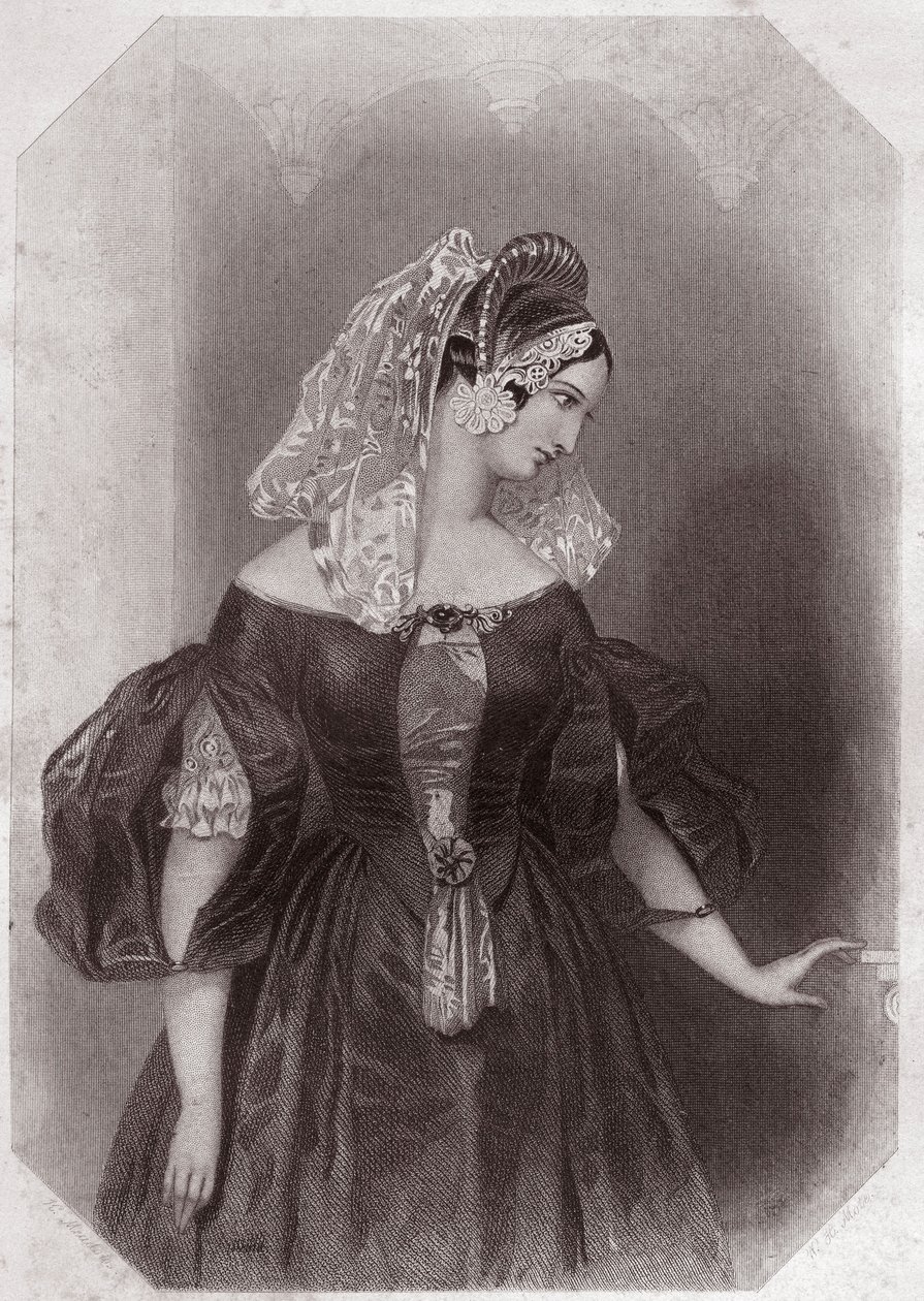 Silvia (The Two Gentlemen of Verone) a "" Shakespeare Női Galériájában, a korai londoni művészek negyvenöt komoly portréjának gyűjteménye, kritikai és irodalmi megjegyzésekkel gazdagítva""" 1838 körül - a "" Galériából Shakespear asszonyai alkotó: English School