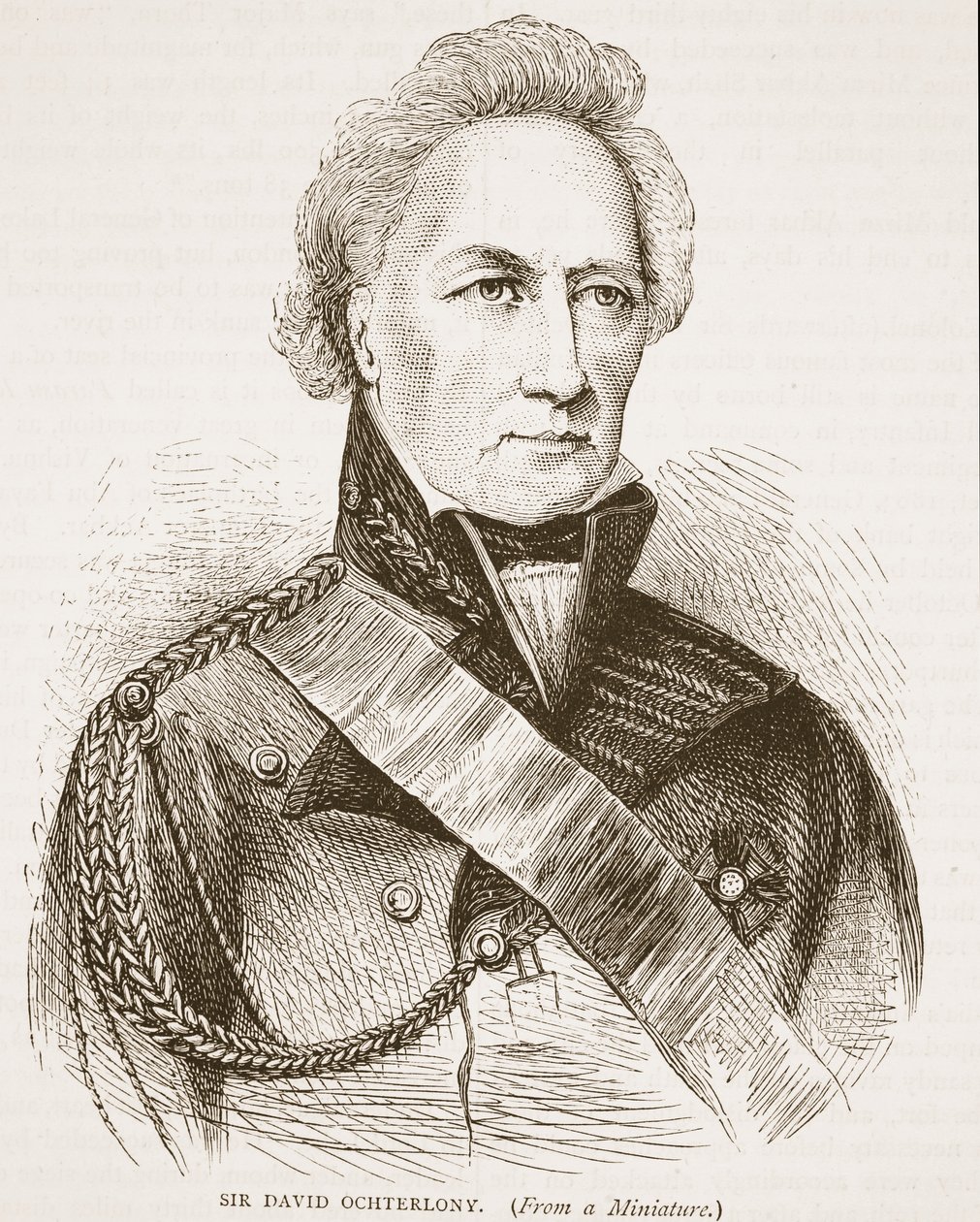 Sir David Ochterlony, illusztráció a Cassells Illustrated History of India-ból, James Grant, pub. 1879 alkotó: English School