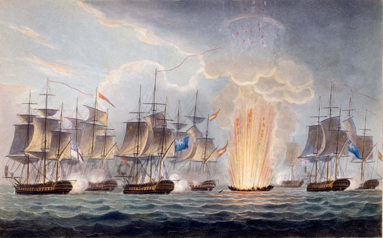 Sir Graham Moores-akció a St. Mary-foknál, 1804. október 5., The Naval Chronology of Great Britain, J. Ralfe alkotó: English School