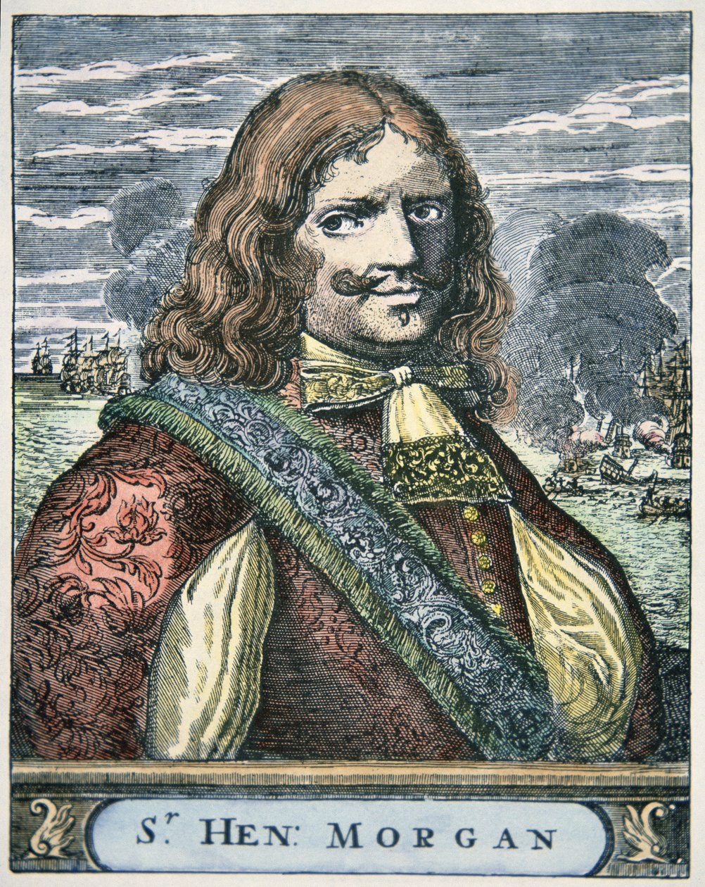 Sir Henry Morgan (c.1635-88) (színes metszet) alkotó: English School