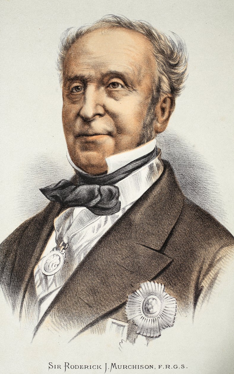 Sir Roderick Murchison, illusztráció a David Livingstone élete és felfedezései képi kiadásából, J. Ewing Richie, pub. A. Fullarton & Co., 1876 alkotó: English School