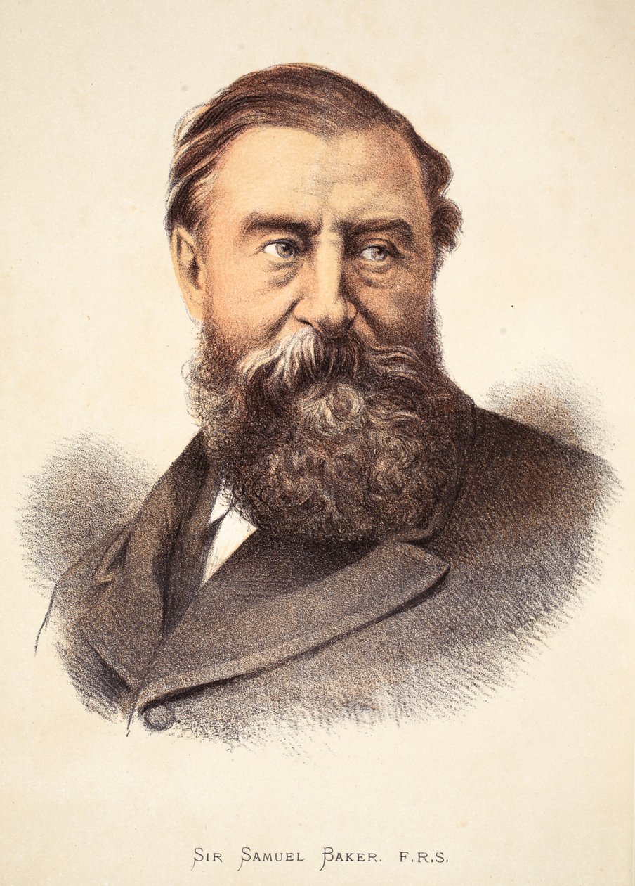 Sir Samuel Baker, illusztráció a David Livingstone élete és felfedezései képi kiadásából, J. Ewing Richie, pub. A. Fullarton & Co., 1876 alkotó: English School