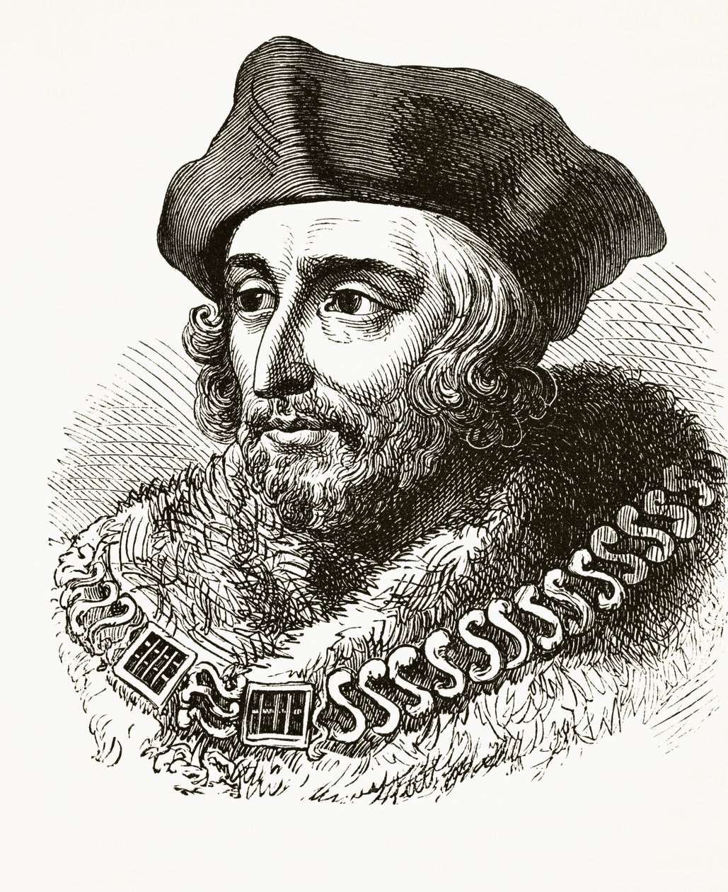 Sir Thomas More, William Hickman Smith Aubrey (1858-1916) „Anglia nemzeti és hazai története” című könyvéből, London, 1890 körül. alkotó: English School