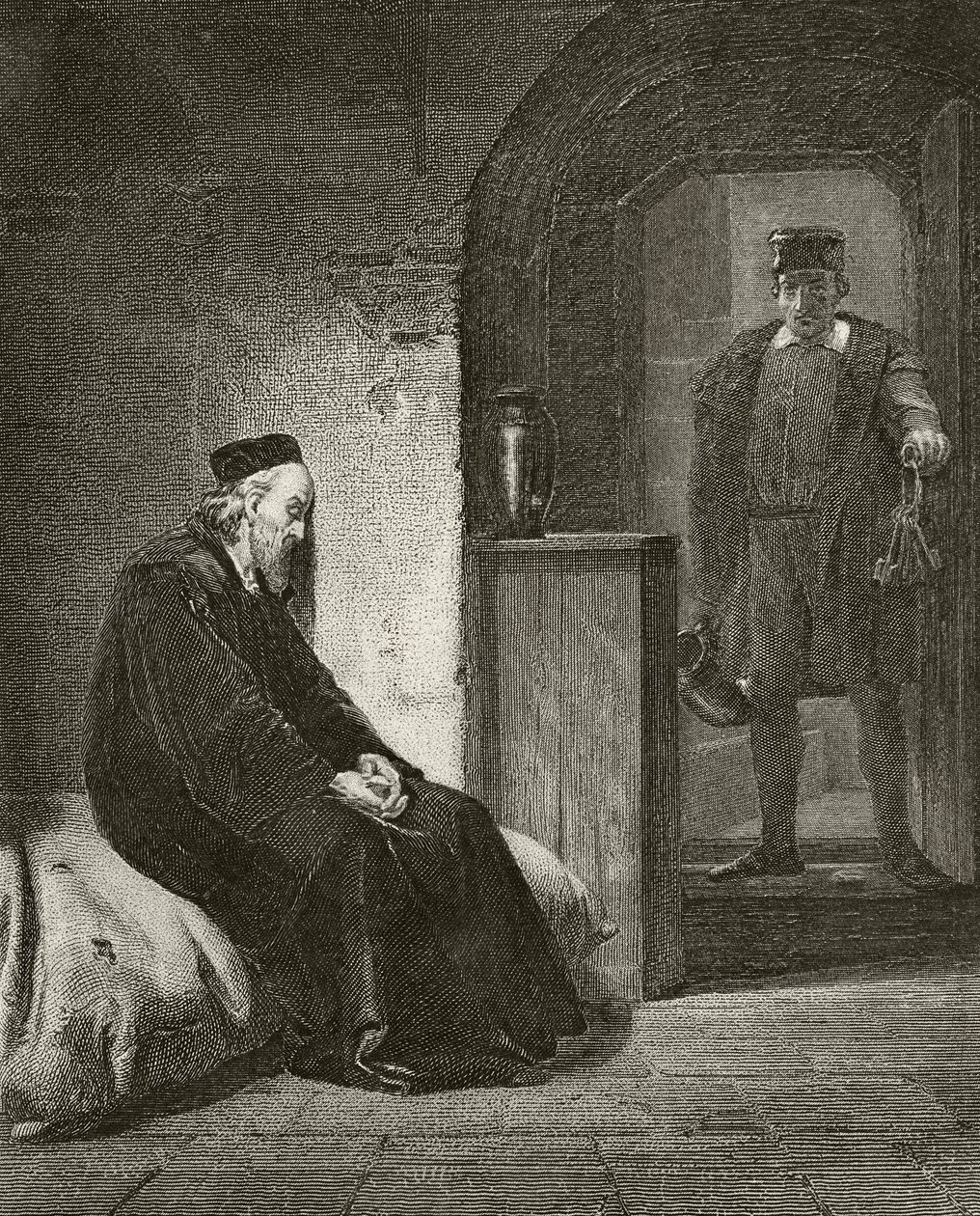 Sir Thomas More a börtönben William Hickman Smith Aubrey (1858-1916) „Anglia nemzeti és hazai története” című könyvéből, London, 1890 körül (litho) alkotó: English School