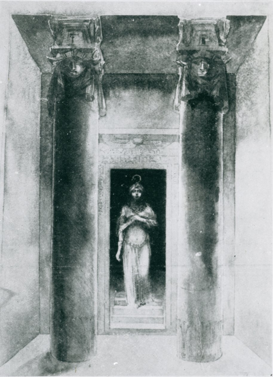 Sketch of Moina Mathers (1865-1928) in the role of the High Priestess Anari, working the Rites of Isis, Paris, 1899  alkotó: English School