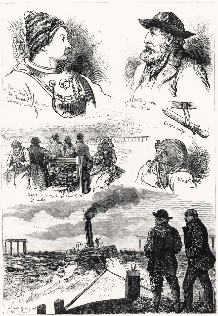 Vázlatok a Tay Bridge katasztrófájáról alkotó: English School