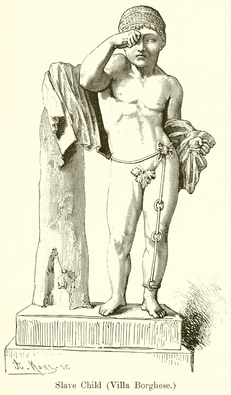 Rabszolga gyermek (Villa Borghese) (metszet) alkotó: English School