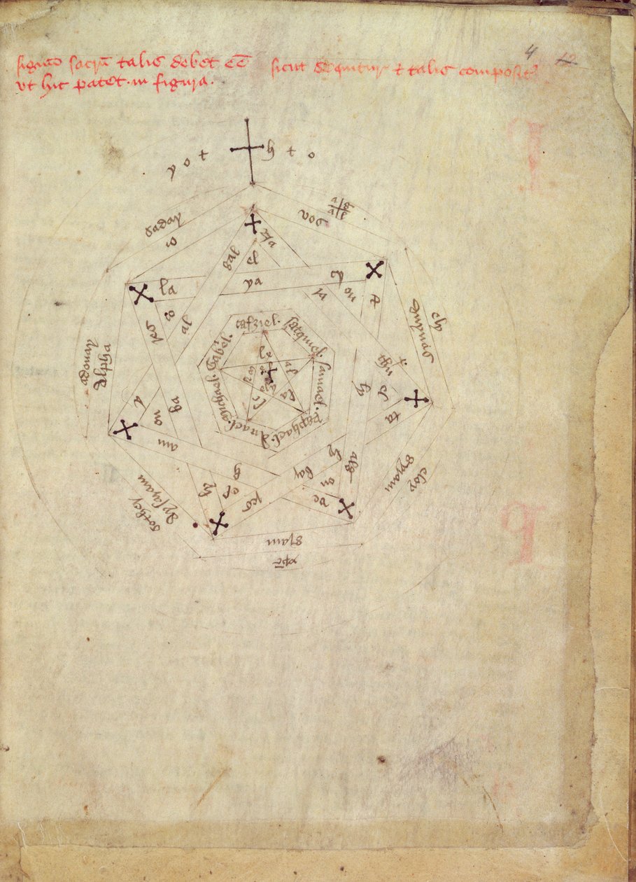 Sloane Ms 313 fol.4 Isten pecsétje (vellum) alkotó: English School