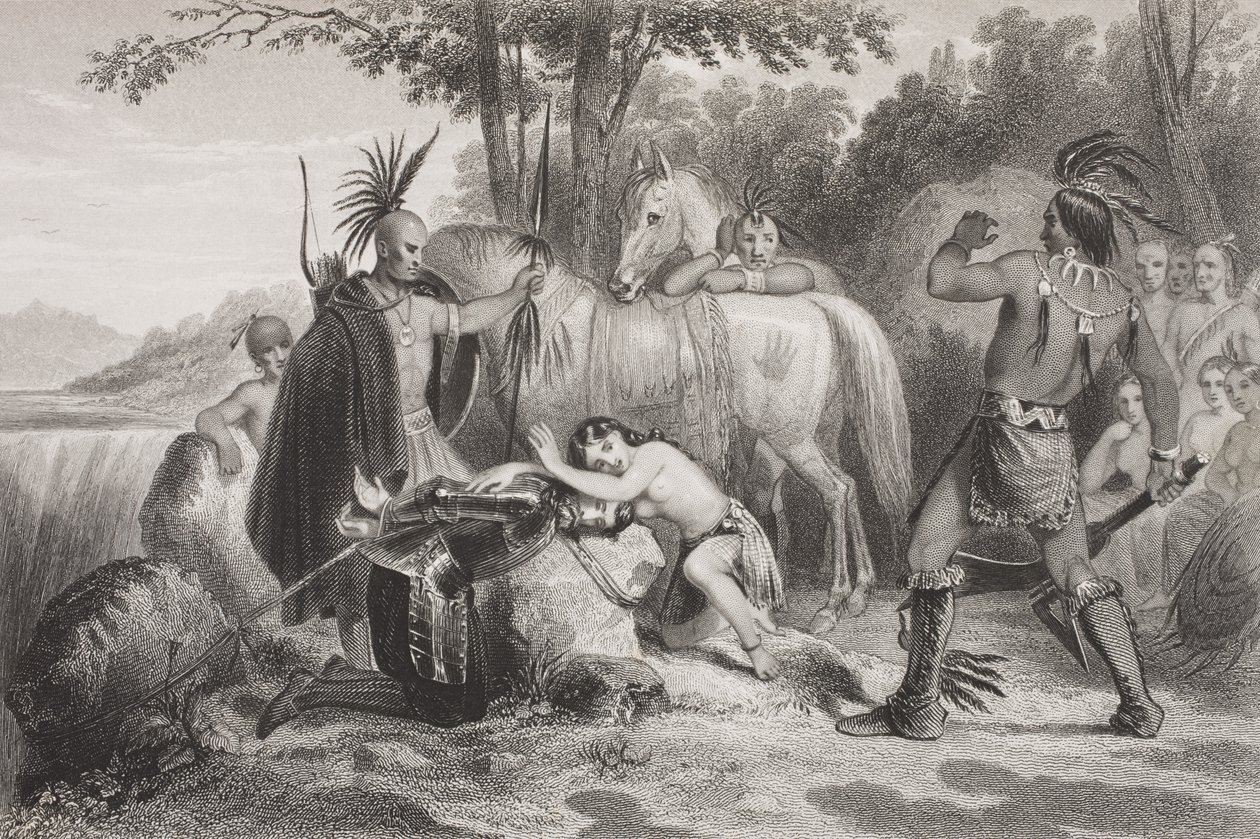 Smitht Pocahontas mentette meg a „Gallery of Historical Portraits”-ból, 1880 körül megjelent alkotó: English School