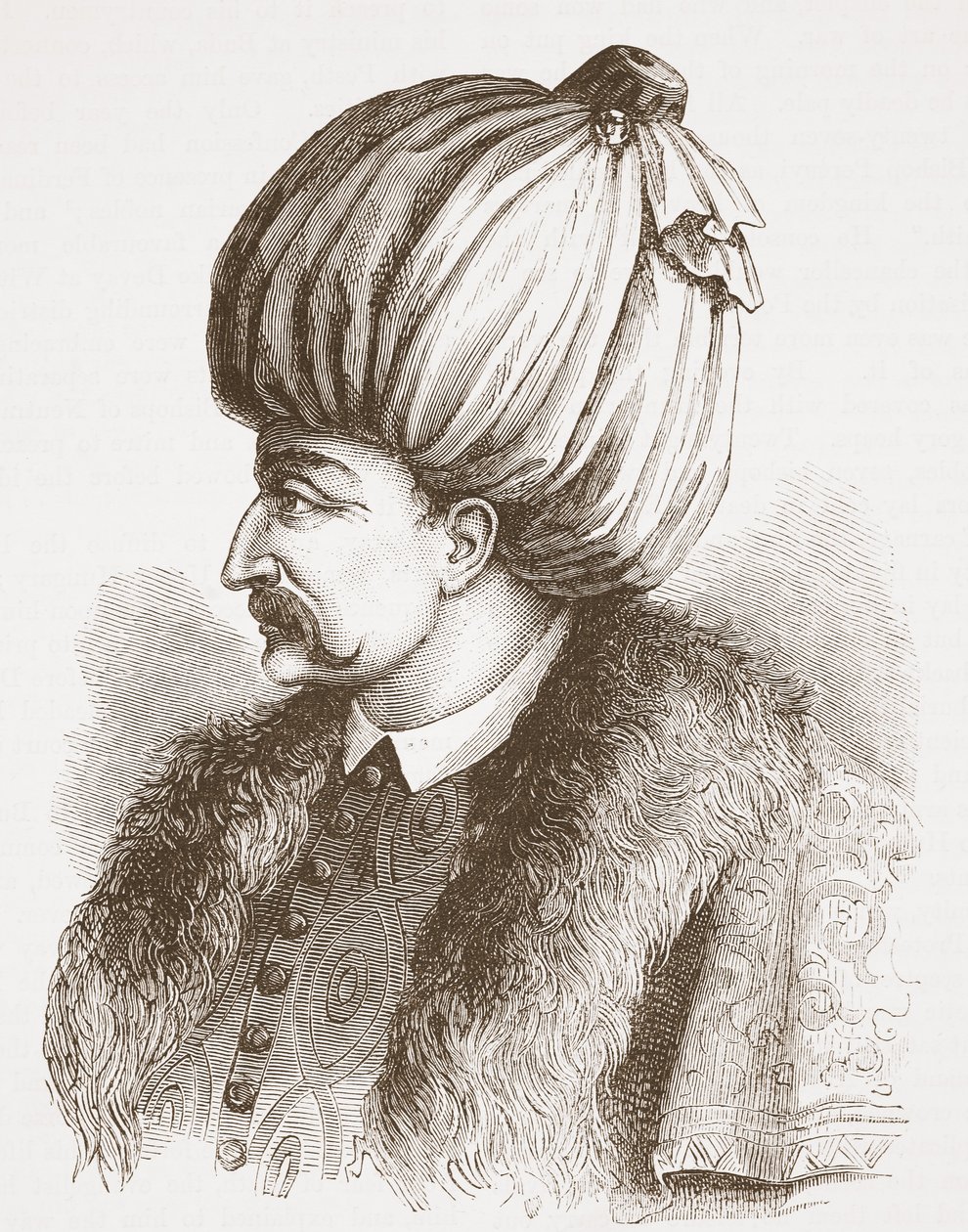 Csodálatos Soliman (a Bibliotheque Nationale nyomtatványából), illusztráció a Protestantizmus története című könyvéből, James Aitken Wylie (1808-1890), pub. 1878 alkotó: English School
