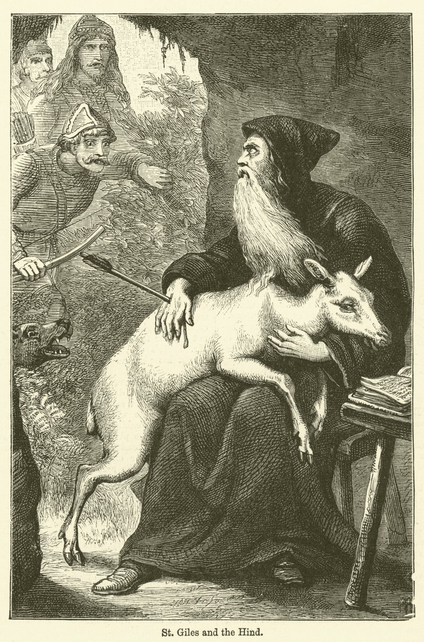 Szent Giles és a Hind (metszet) alkotó: English School