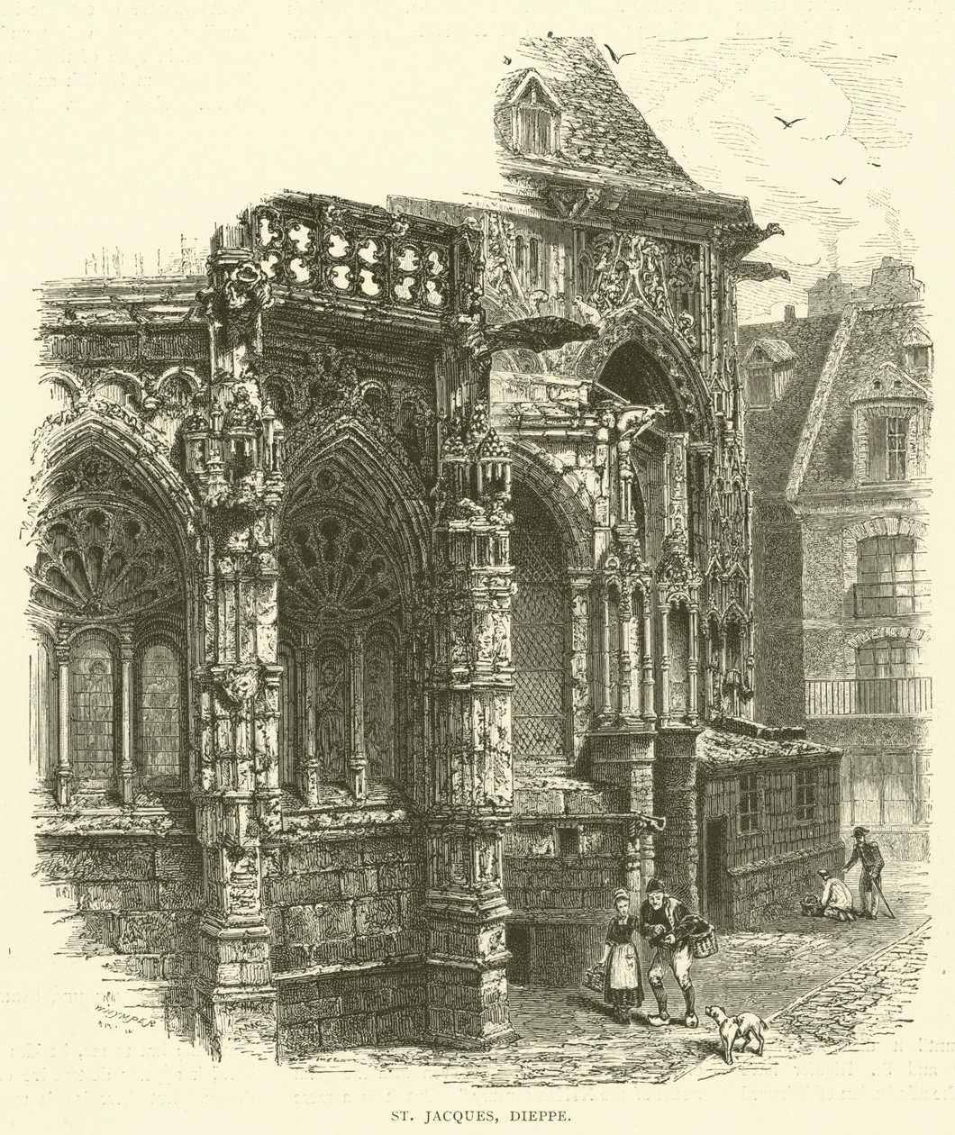 St Jacques, Dieppe (metszet) alkotó: English School