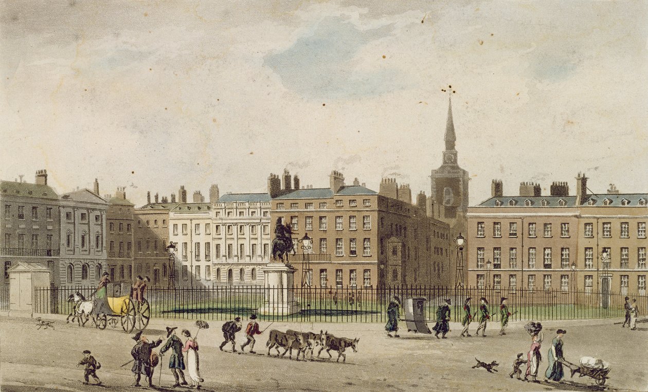 Szent Jakab tér, 1812 (színes akvatinta) alkotó: English School